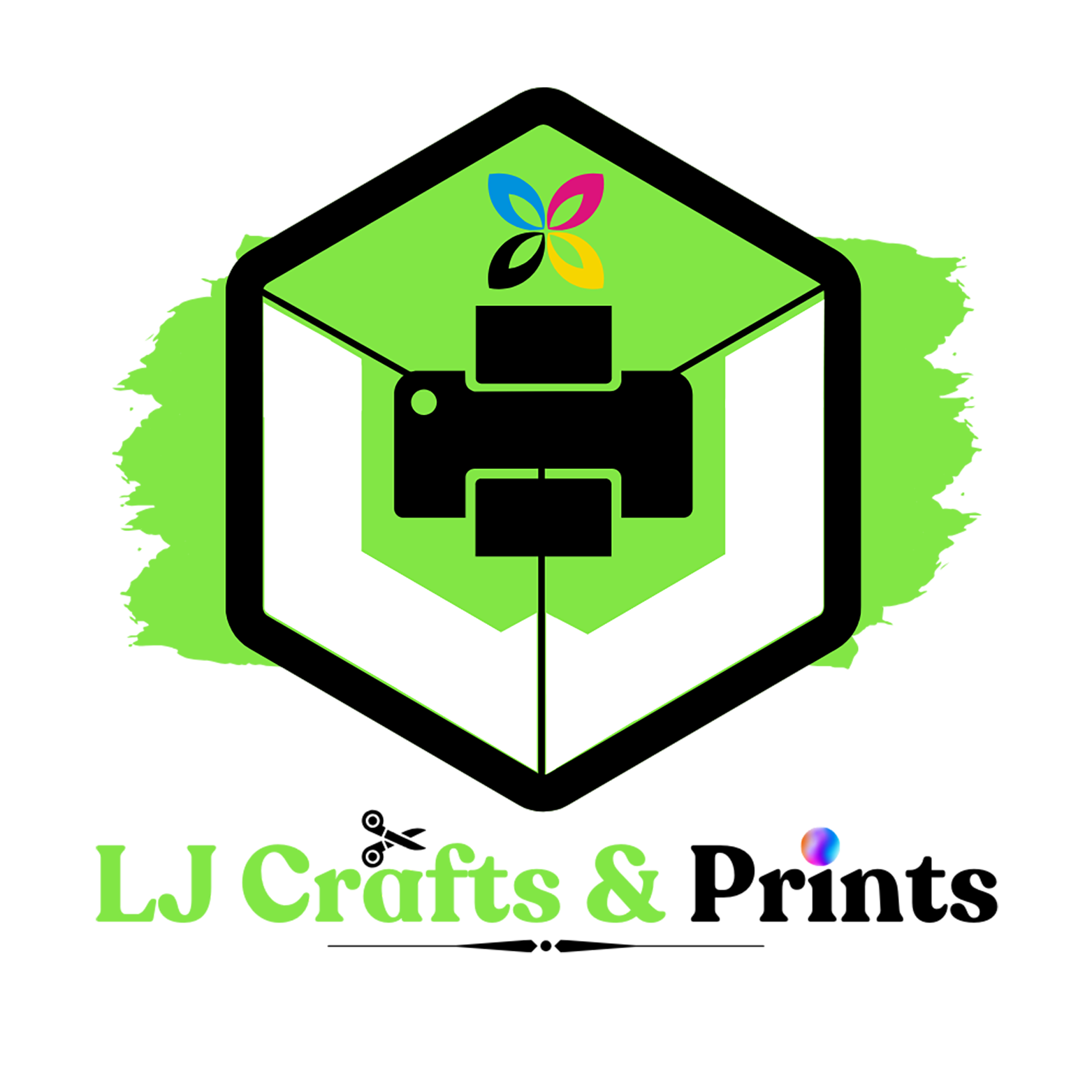 LJ Crafts And Prints Logo